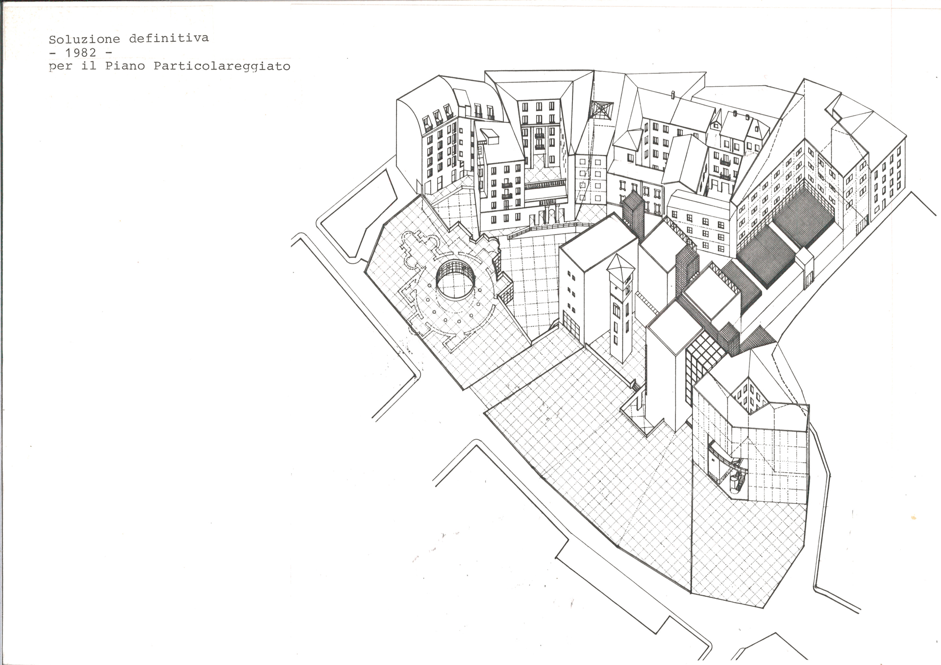 Gregotti Associati, <i>Progetto della sede
della Fondazione Gian Giacomo Feltrinelli</i>,
Milano, 1981. ©Comune di Milano, CASVA